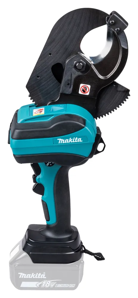 Pildil on Makita akutoitel kaablilõikur DTC101ZK, mis on varustatud aku ja laadijaga.