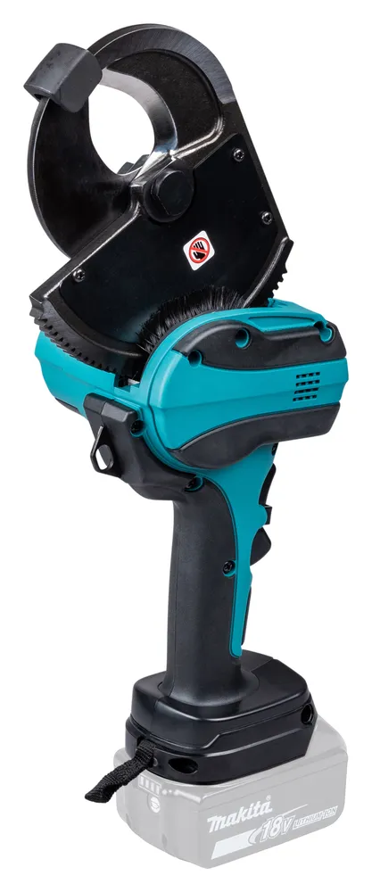 Pildil on Makita akutoitega kaablilõikur DTC101ZK koos 18V akuga.