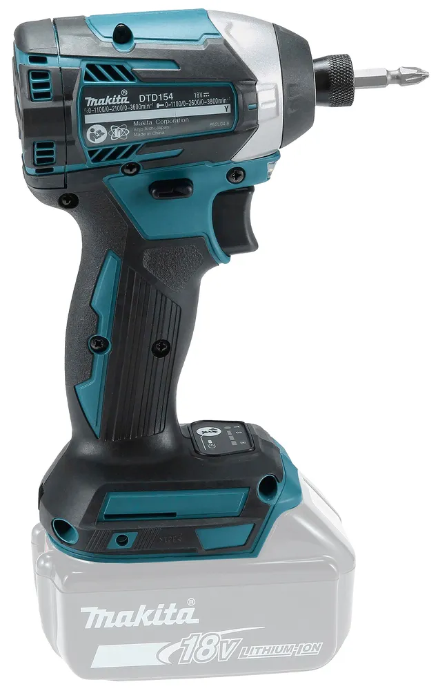 Аккумуляторный ударный гайковерт Makita DTD154Z, без аккумулятора и зарядного устройства