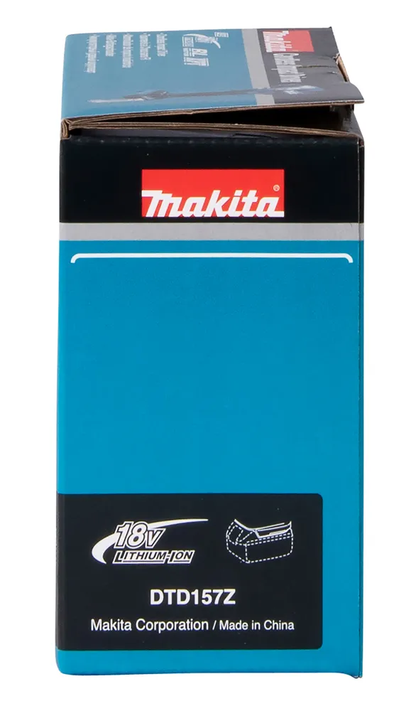 Pildil on Makita akulöökkruvikeeraja DTD157Z karp, ilma aku ja laadijata.