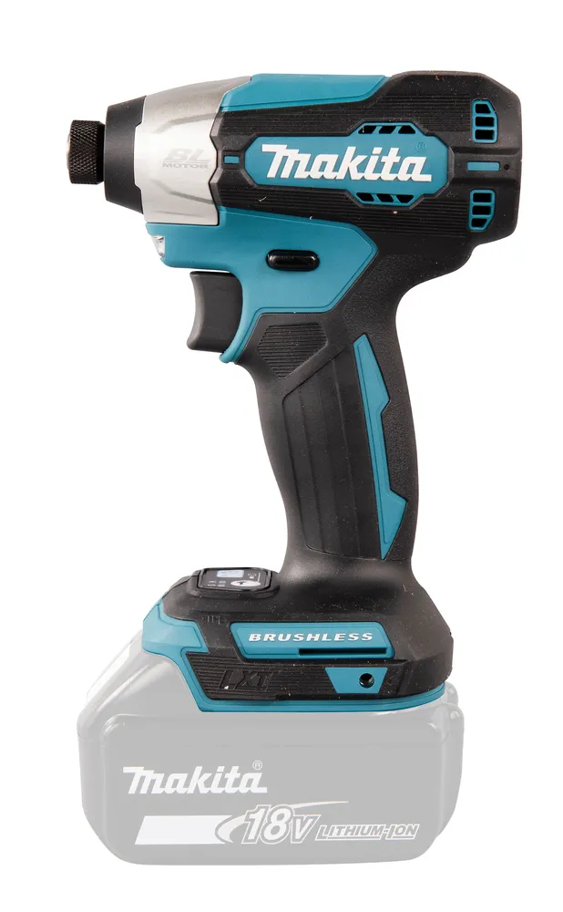 Pildil on Makita akulöökkruvikeeraja DTD157Z, millel on aku küljes.
