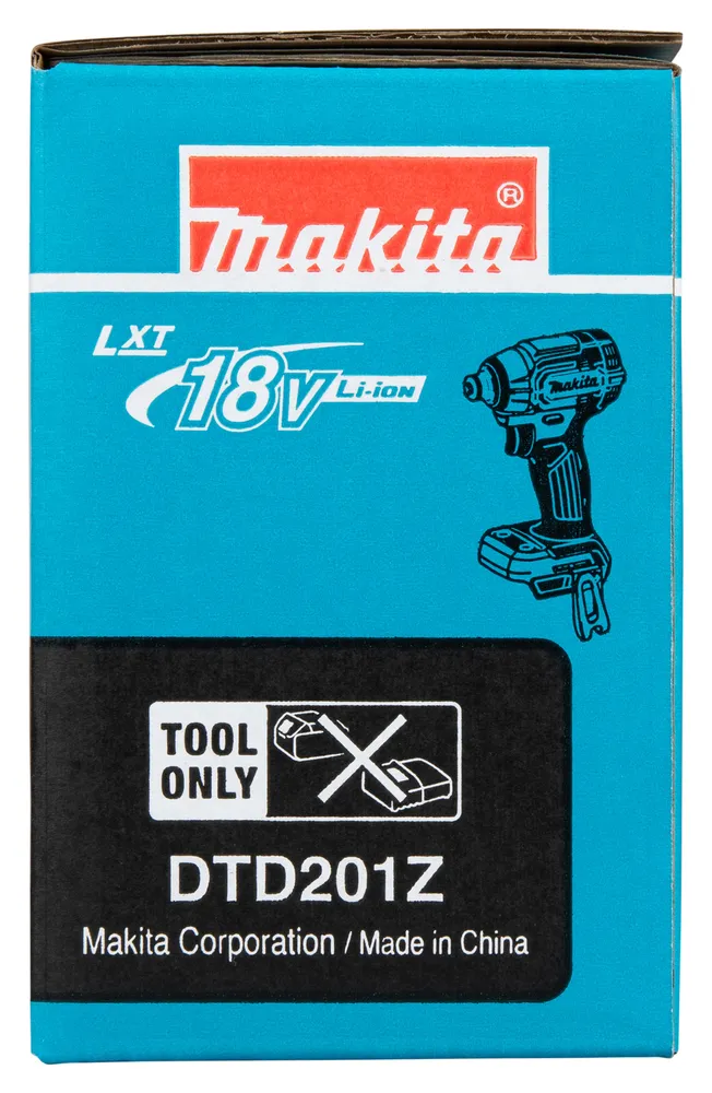 Makita belaidis smūginis suktuvas DTD201Z, be akumuliatoriaus ir įkroviklio