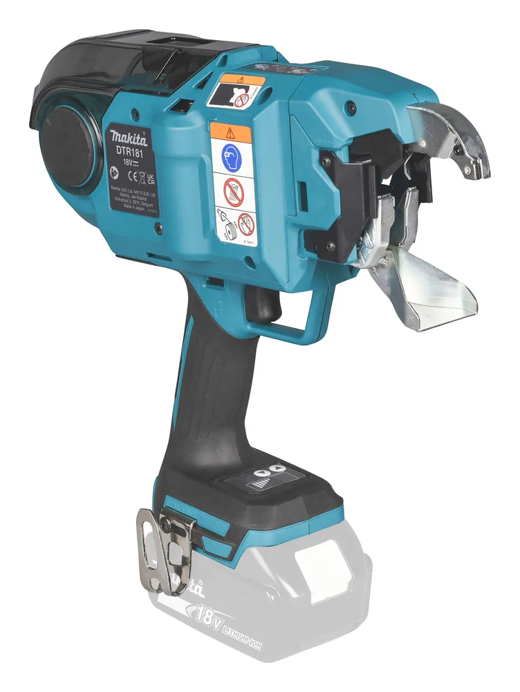 Pildil on Makita akuarmatuurisiduja DTR181ZJ, mida iseloomustab ergonoomiline disain ja sinine-must värvikombinatsioon.