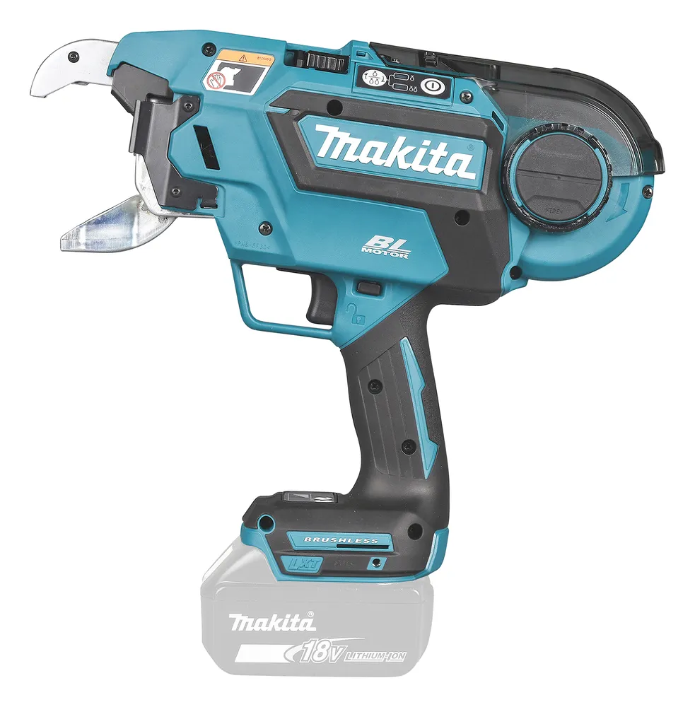 Pildil on näha Makita akutoitega armatuurisiduja DTR181ZJ, millele on kinnitatud 18V akupakk.