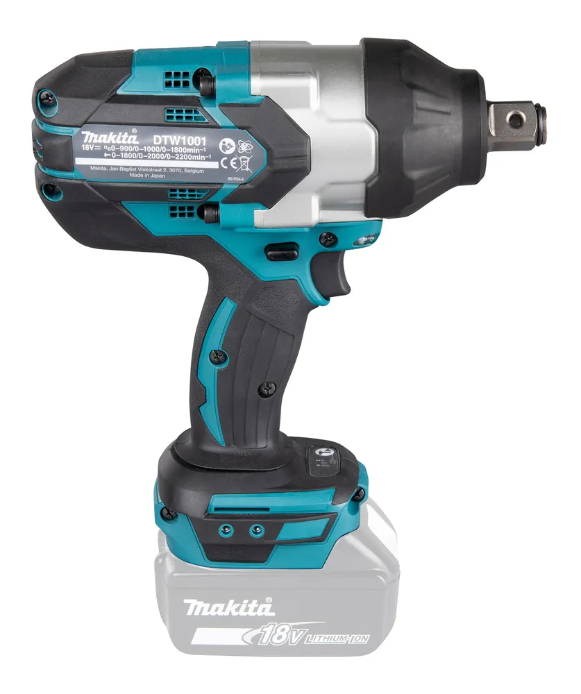 Makita bezvadu trieciena uzgriežņu atslēga DTW1001Z, bez akumulatora un lādētāja