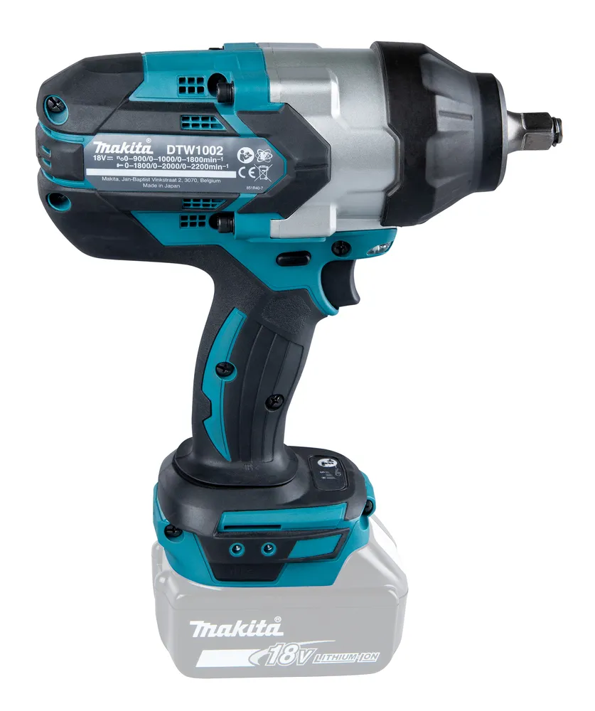 Makita akumulatora trieciena uzgriežņu atslēga DTW1002Z, bez akumulatora un lādētāja