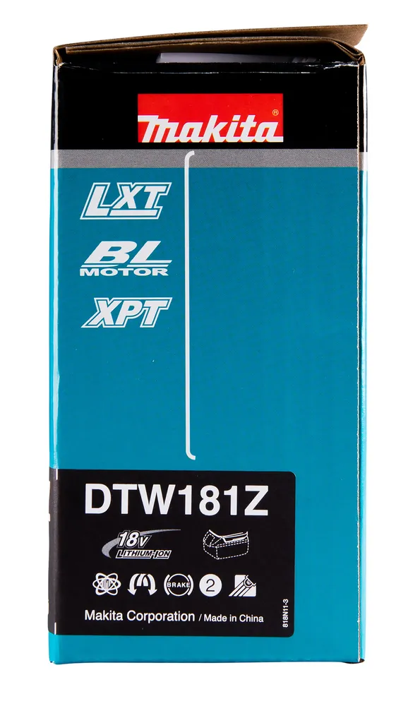Аккумуляторный ударный гайковерт Makita DTW181Z, без аккумулятора и зарядного устройства