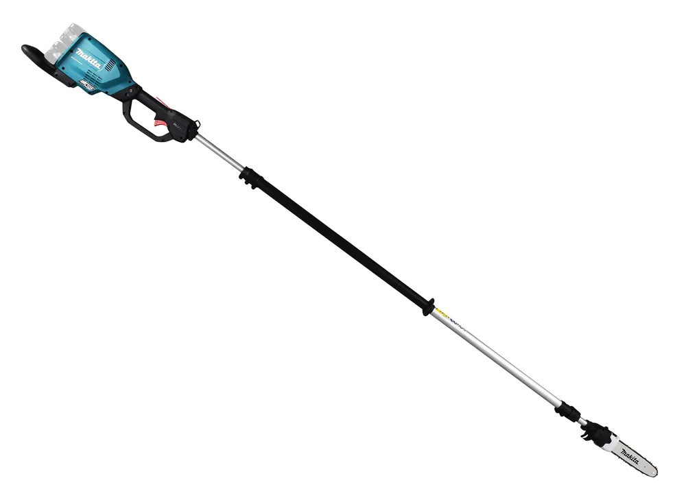 Pildil on Makita akutoitel teleskoop-oksasaag DUA301Z, mis on valge tausta vastas.