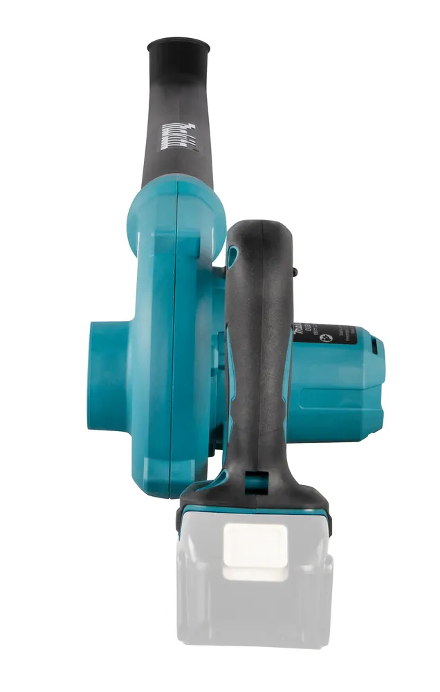 Pildil on Makita akupuhur DUB186ZX1, mis koosneb peamiselt sinisest ja mustast plastikust.