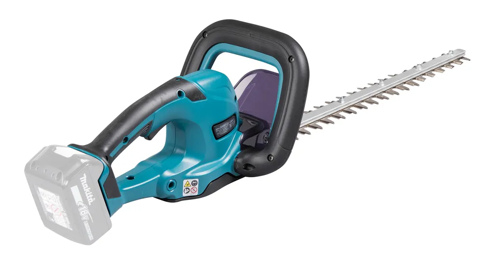 Pildil on Makita akuhekilõikur DUH507Z, ilma aku ja laadijata, nähtaval on roheline ja must värvi korpus, lõiketerad ning...