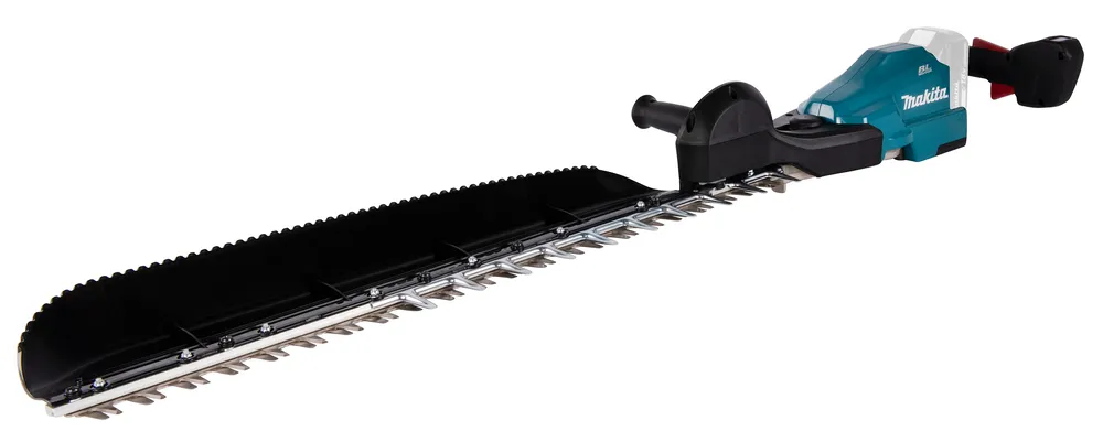 Pildil on Makita akuhekilõikur DUH754SZ, mis on ilma aku ja laadijata, nähtav detailina, mis sisaldab tera, käepidet ja...