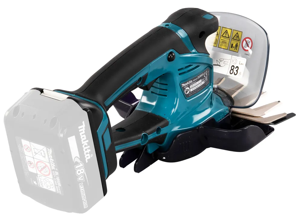 Pildil on Makita akuga murukäärid DUM604ZX koos akuga.
