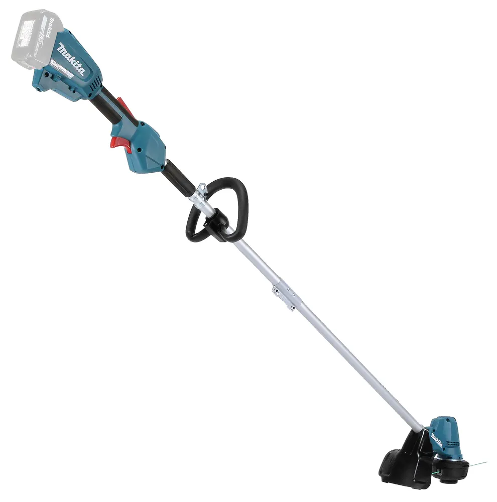 Pildil on Makita DUR192LZ akutrimmer, mida müüakse ilma aku ja laadijata, esitletud valgel taustal.