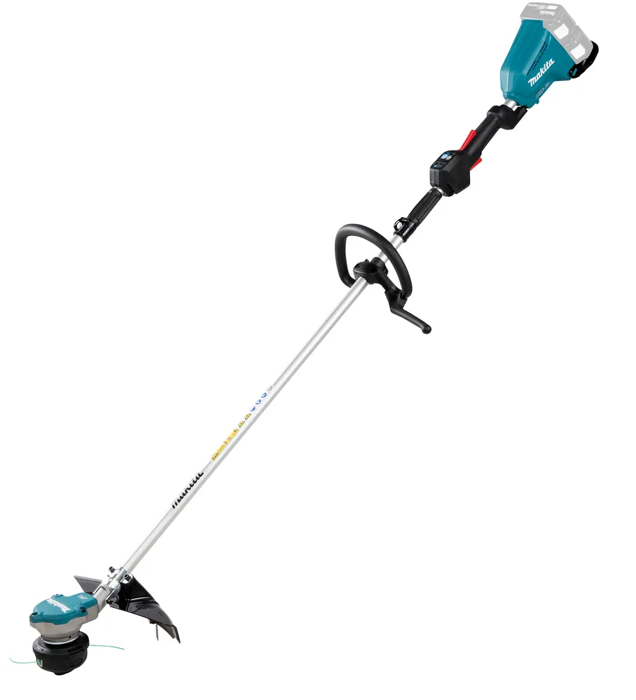 Pildil on Makita akutrimmer DUR368LZ, mida on kujutatud ilma aku ja laadijata.