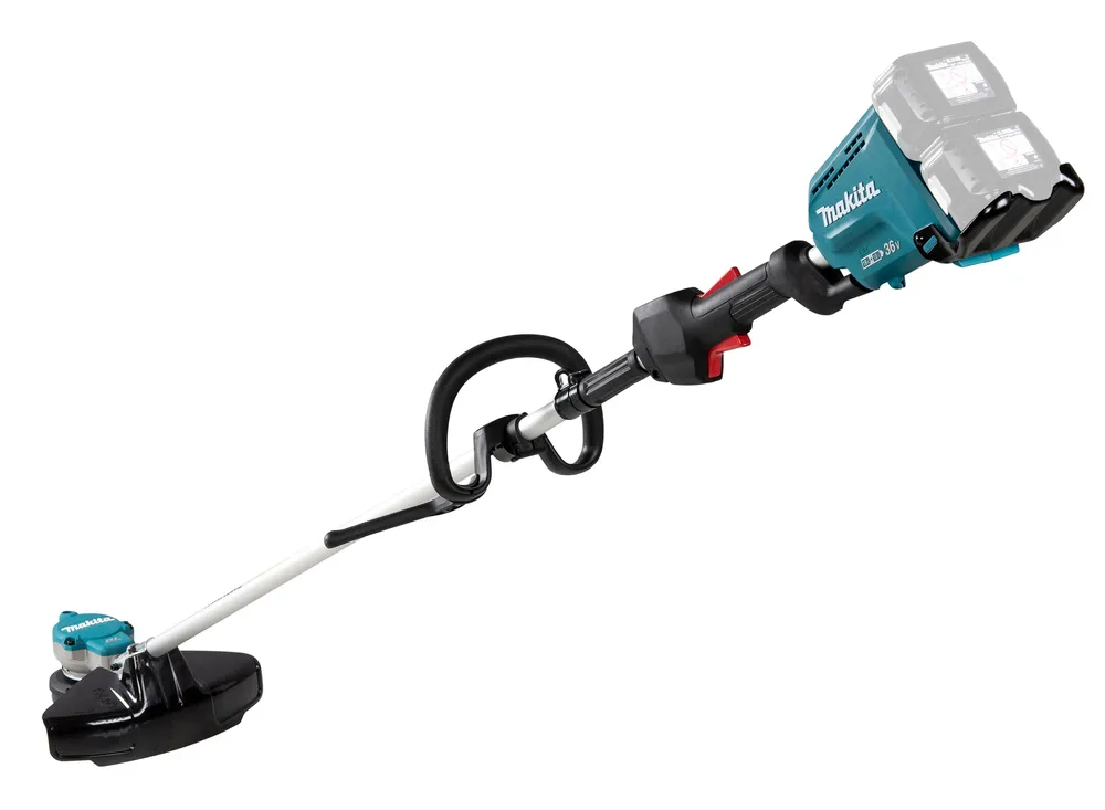 Pildil on näha Makita DUR368LZ akutrimmer ilma aku ja laadijata.