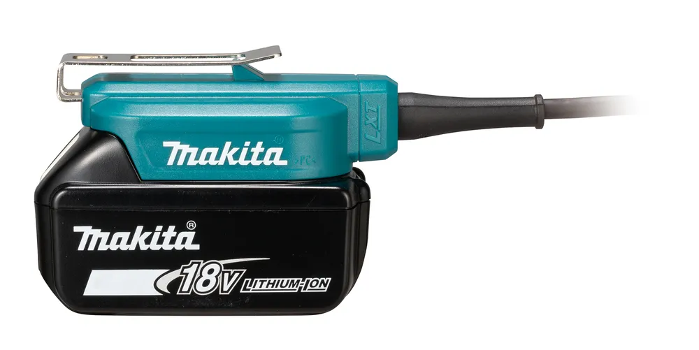 Pildil on kujutatud Makita akuga oksakäärid koos 18V akuga.