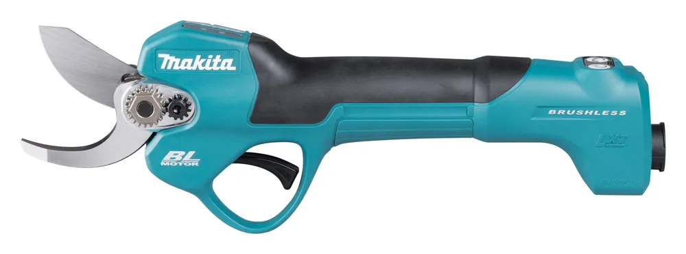Pildil on Makita akuga oksakäärid DUP180Z, mis on erksinised ja musta käepidemega tööriist.