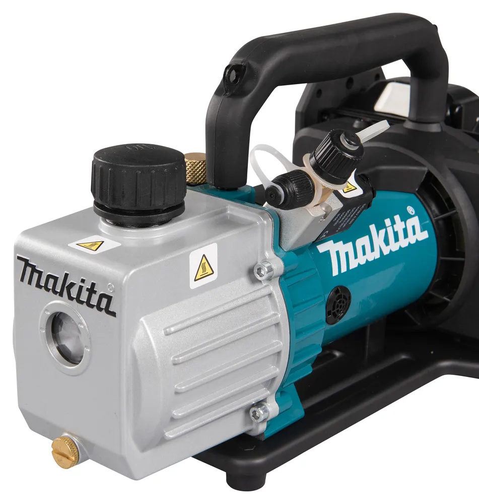 Pildil on Makita akutoitel vaakumpump DVP181ZK, mis sobib kasutamiseks külmaainete paigaldamisel.