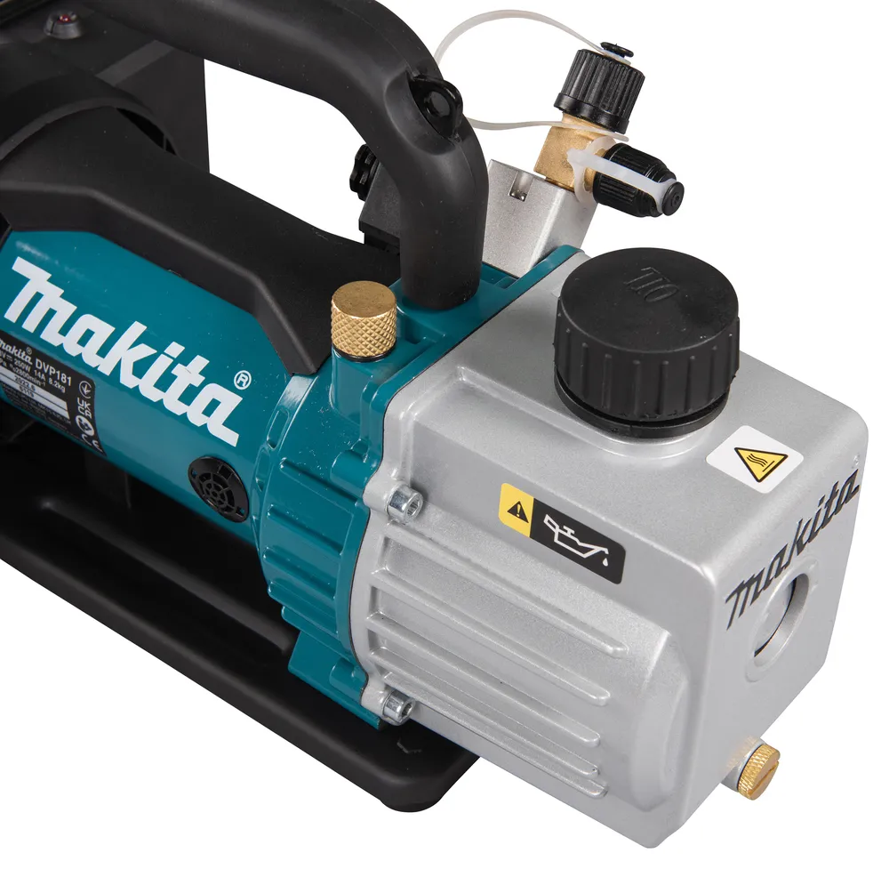Pildil on Makita akutoitel töötav vaakumpump DVP181ZK.
