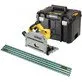 Pildil on DeWalt DWS520KTR sukeldussaag koos kohvriga ja juhtsiiniga.