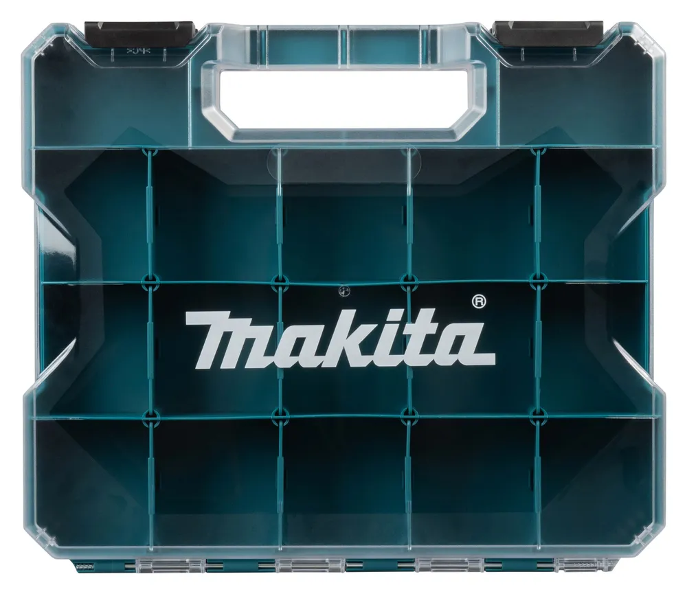 Pildil on näha avatud Makita otsakute komplekt, mis koosneb 100 osast.