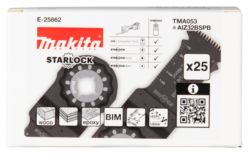 Makita plunge saw blade 32 mm BiM Starlock TMA053 25 pcs