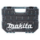 Pildil on näha Makita 19-osaline löökpadrunite komplekt IMPACT BLACK 1/2" 8-27 mm koos narrevõtiga, kõik hoiukarbis.