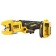 Pildil on näha DeWalt akutoitel vasktorulõikur DCE154N, mis on kollakas-musta värvi tööriist koos akuga.