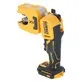 Pildil on näha DeWalt akutoitel vasktorulõikur DCE154N, mis on kollast ja musta värvi tööriist, mille küljes on patarei.