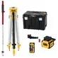 Pildil on näha DeWalt pöördlaser DCLE05211R, mille tarvikute hulka kuuluvad kolmjalg, sihtimiskleebis, laserdetektor...