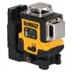 Pildil on näha Dewalt ristlaser, mudelit DCLE14361GB, mis on kollast ja musta värvi.