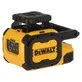 Pildil on näha DeWalt pöördlaser DCLE15221G, mis on kollast ja musta värvi tööriist, millel on selgelt näha brändi logo...
