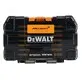Pildil on näha DeWalt löökotsakute komplekt FLEXTORQ McLaren F1 Team Special Edition 51-osaline läbipaistvas mustas karbis.
