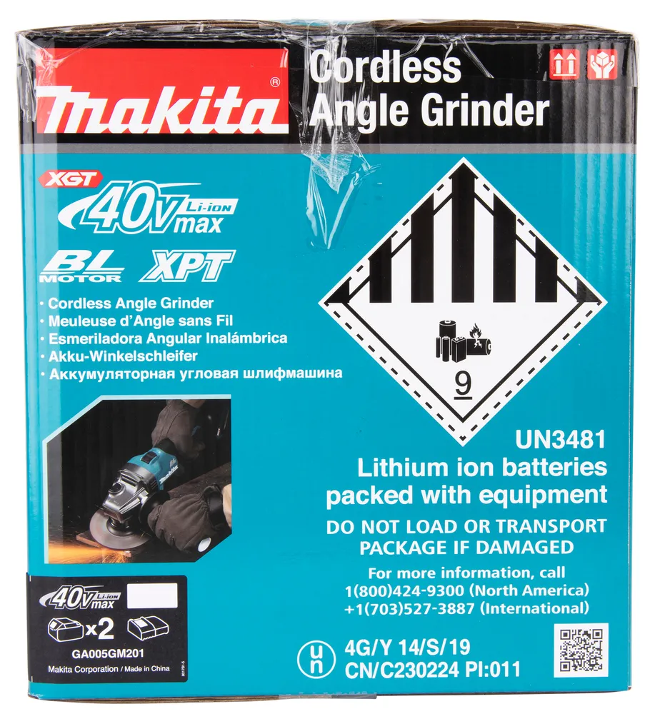 Makita cordless angle grinder GA005GM201