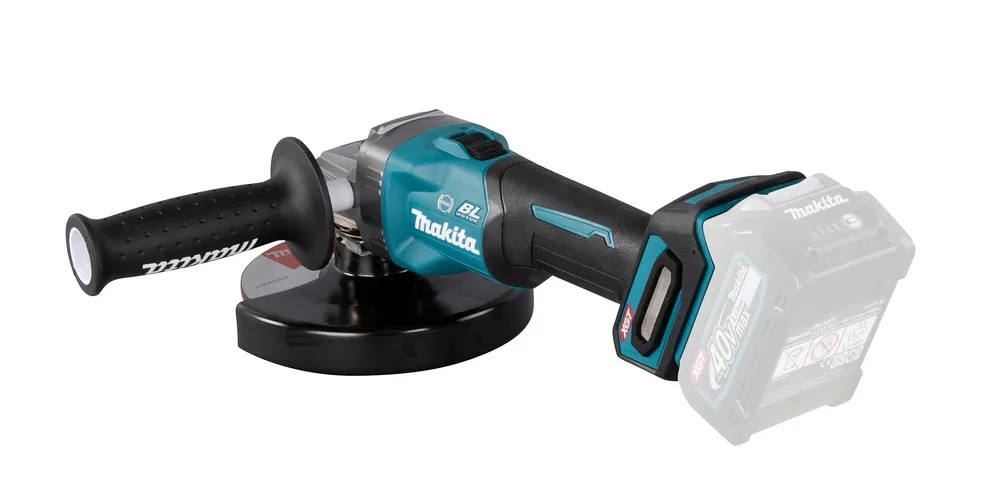 Pildil on Makita akunurklihvija GA035GZ koos akuga, mis on valmistatud professionaalseks kasutamiseks.