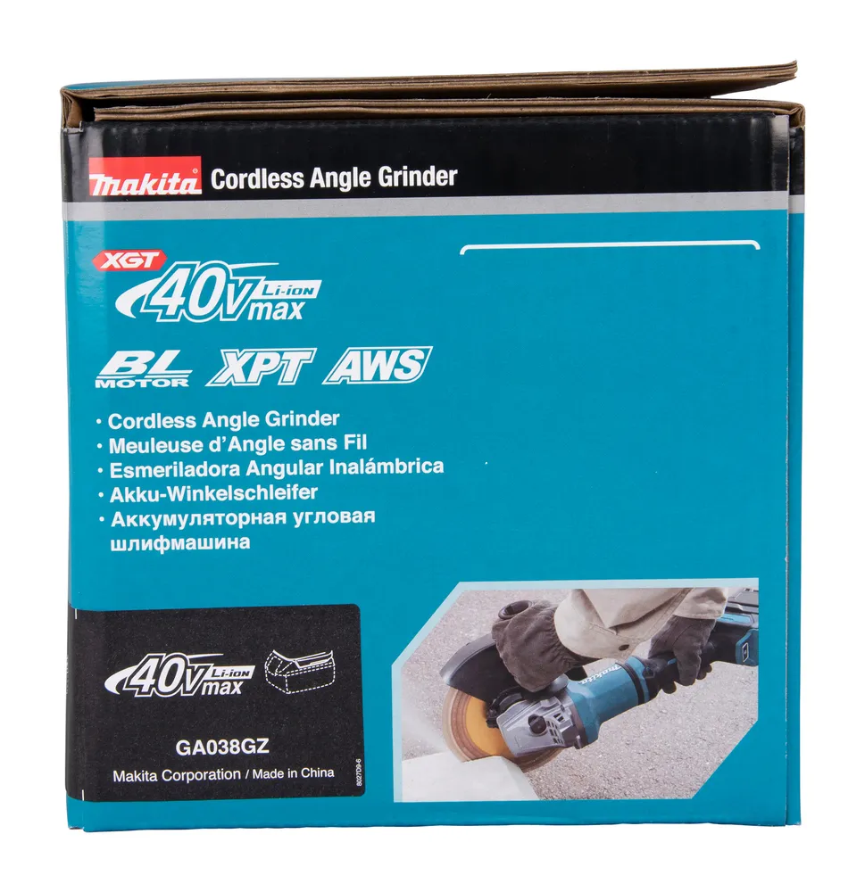 Makita cordless angle grinder GA038GZ, without battery and charger