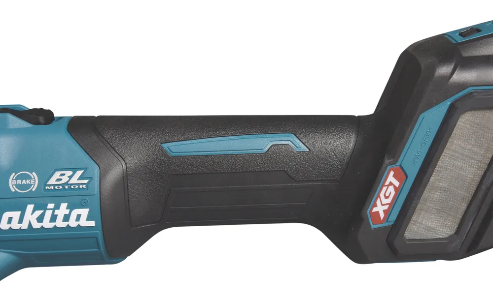 Pildil on kujutatud Makita XGT aku-nurklihvija GA041GZ mootoriosa, mis on eraldusvõimega ja detailirohke.