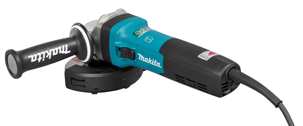 Pildil on Makita nurklihvija GA5091X01, millel on käepide, kaitsekate ja toitejuhe.