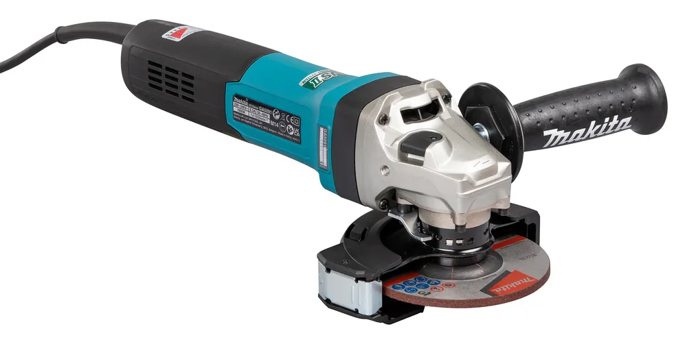 Pildil on Makita nurklihvija GA5091X01 koos lisatarvikuga.