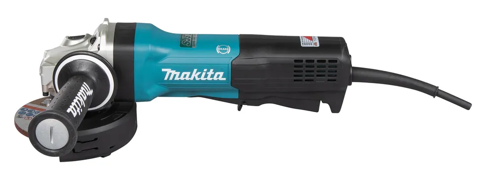Pildil on Makita nurklihvija GA5093X01 koos lisatarvikutega.