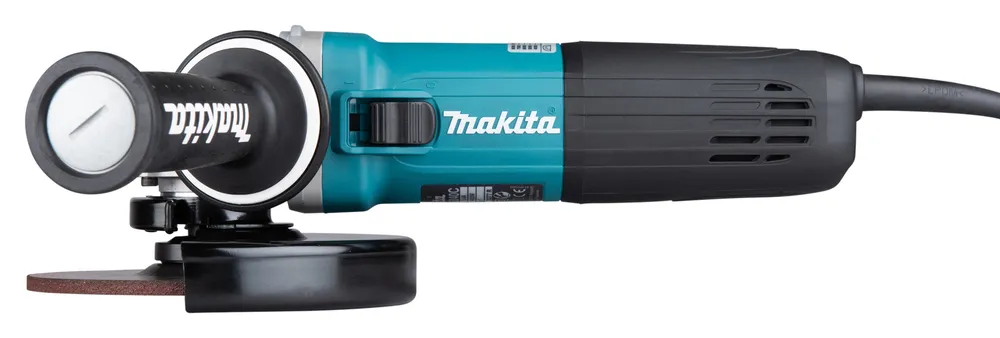 Pildil on Makita nurklihvija GA6040CF01, millel on küljel käepide ja lihvimislihv ketas.