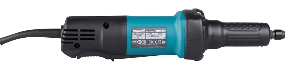 Pildil on Makita otslihvija GD0600, mida näeb külje pealt.