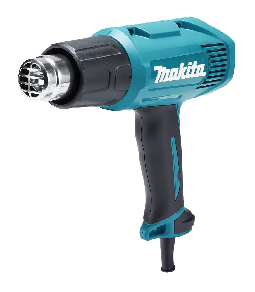 Pildil on Makita kuumaõhuföön HG5030K, mis on türkiissinise ja musta värvi tööriist.