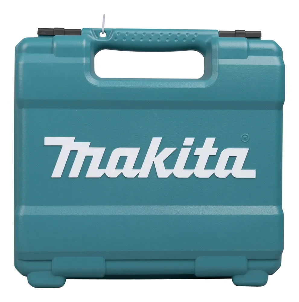 Pildil on sinine Makita tööriistakohver, millel on valge logo "Makita".