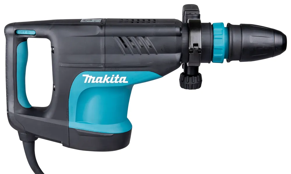 Pildil on Makita piikvasar HM1203C, millel on sinine-hall värvilahendus ning mida saab kasutada betooni lõhkumiseks.