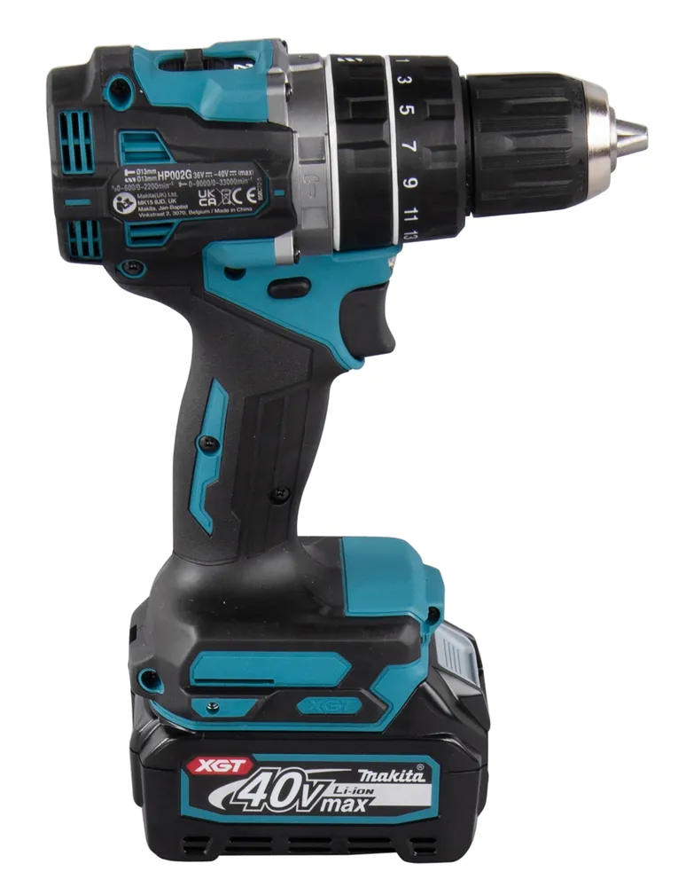 Pildil on näha Makita akulööktrell HP002GD201 koos akuga.