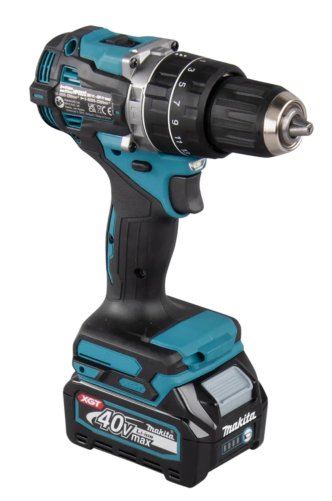 Pildil on näha Makita akulööktrell HP002GD201 koos akuga.