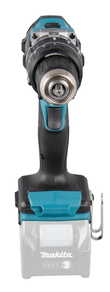 Pildil on Makita akulööktrell HP002GZ, ilma aku ja laadijata, mille esiosa on suunatud vaataja poole.