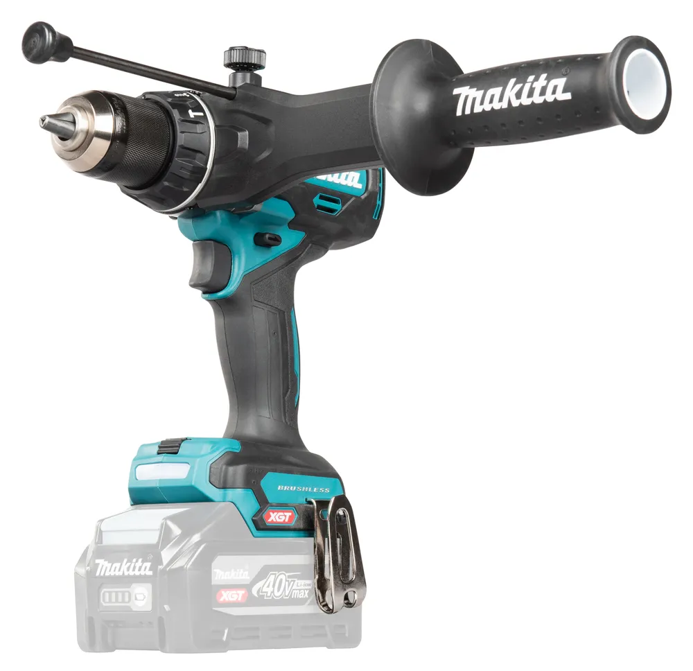 Pildil on Makita akulööktrell HP003GZ, XGT, ilma aku ja laadijata, mis on esitatud valgel taustal koos küljel paikneva...