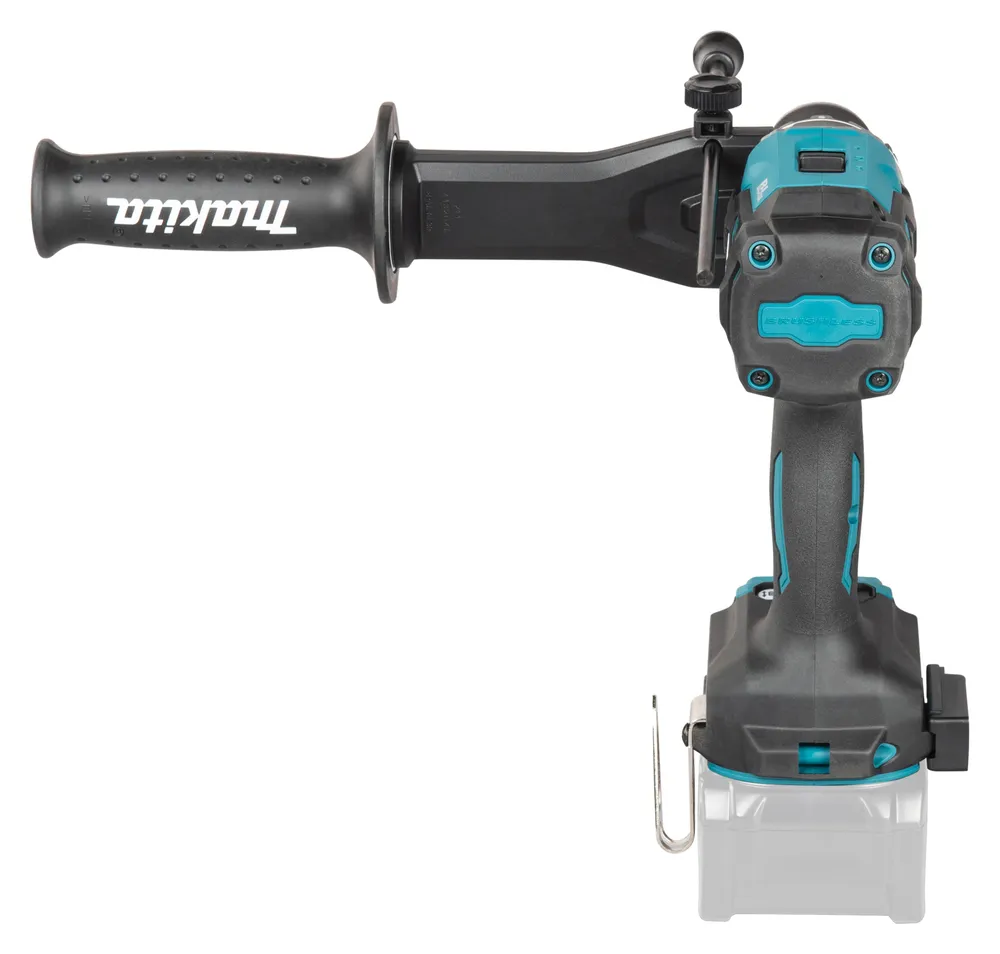 Pildil on Makita akulööktrell HP003GZ, XGT, mis on ilma aku ja laadijata, nähtav on tööriista peamine kere, külgmine...